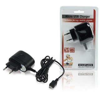 AC Adapter 5 Watt, 5 Volt, 1 Ampere, Plug: Micro USB (Knig)