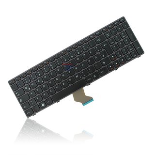 Tastatur deutsches DE Layout schwarz metall grau passend fr Lenovo IdeaPad