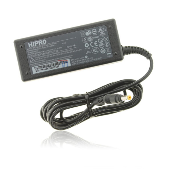 Netzteil passend fr HP 65 Watt, 18,5 Volt, 3,5 Ampere, Stecker 4,8 mm x 1,7 mm (Original Hipro)