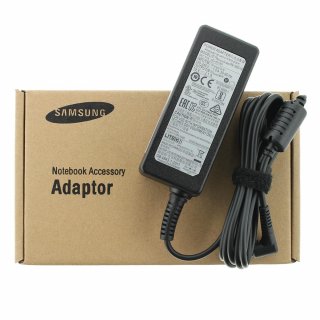 AC Adapter Original Samsung 40 Watt, 19 Volt, 2,1 Ampere, Plug: 3,0 mm x 1,0 mm