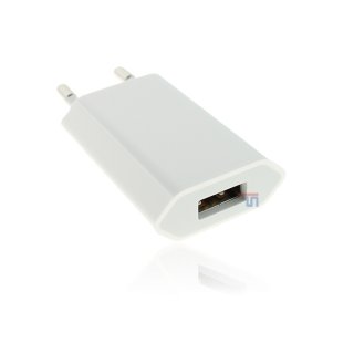 Netzteil passend fr Apple 5 Watt, 5 Volt, 1 Ampere, USB Eingang, Stecker: EU