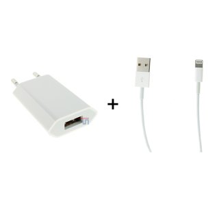 AC Adapter compatible for Apple 5 Watt, 5 Volt, 1 Ampere, USB Inlet, Plug: EU